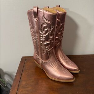 Women's Pink Western Boots (soft, not leather)
